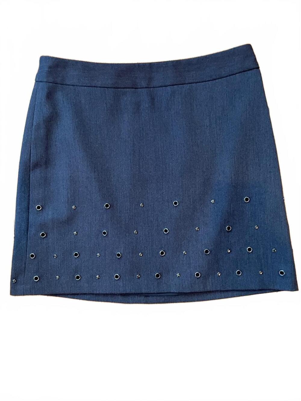 The Limited Charcoal Gray Grommet Mini Skirt 2 Y2K Office Siren Indie Sleaze